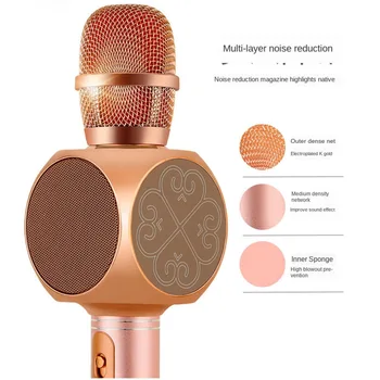 YS-63 Bezvadu Bluetooth Pārnēsājama Rokas Karaoke Mikrofons, Skaļrunis Mājas Pusi Bērnu Runas Tikšanās Mic (Mikrofons