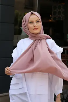 Sieviešu Modes Musulmaņu Šallēm Lakatu, Hijab Turcija Apdrukāta Kokvilnas Šalle Gadījuma Rakstu 2020-2021 Medina Zīdu Šalle Āra Pulveris