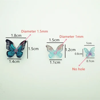 20pcs/daudz Mix 10 krāsas, jauno sveķu butterfly 3D-trīsdimensiju tauriņš ieteicams DIY rotaslietas, lai padarītu nagu rotaslietas.
