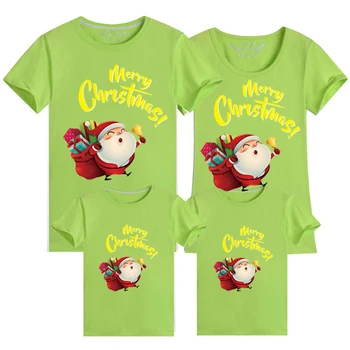 Jauno Gadu ģimenes izskatīties Ziemassvētku T-Krekls Apģērbu Ģimenes Saskaņojot Tērpiem Drēbes, Māte, Meita, Tēvs Dēlu Māmiņa un Man Krekls