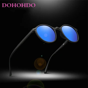 DOHOHDO Jaunā Sieviešu Polarizētās Apaļas Saulesbrilles Retro Vintage UV400 Braukšanas Steampunk Brilles Vīriešu Mazo Saules Brilles Gafas Ciclismo