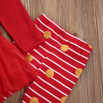 Xams Cute Baby Girl Santa Tērpiem Toddler Bērniem, Zīdaiņiem, Meitenes Ziemassvētku Komplekts Tutu T-krekls Top+Bikses Apģērbu Komplekti