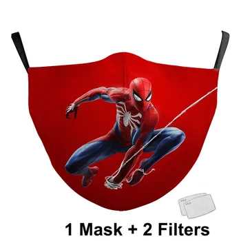 Supervaronis Atkārtoti lietojamā maska Zirnekļcilvēka Betmens, Supermens Flash Pontons Captain America Mazgājams Maska Putekļu Aizsardzības Maskas