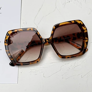 Neregulāra Daudzstūra Laukums Saulesbrilles Par Sievietēm Jaunā Modes Slīpumu, Bēša Melnās Saules Brilles Vīriešiem Vintage Lielgabarīta Shadesd Leopard