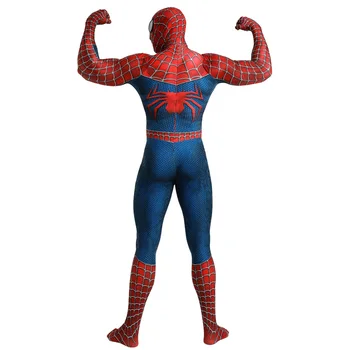 Augstas kvalitātes cosplay halloween kostīmi vīriešu pieaugušo superheros 3d Raimi kostīmu Spandex bodysuit/jumpsuit ar Atdalītām Maska