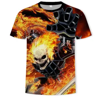 Smieklīgi galvaskausa vīriešu t-krekls 3D augstas izšķirtspējas drukas street hip-hop t-krekls ikdienas fitnesa t-krekls vīriešu Āzijas plus lieluma 6XL