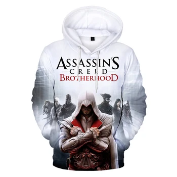Jaunu Spēli Assassins Creed Valhalla 3D Drukas pelēkā vārna sporta Krekli Vīriešu un Sieviešu Modes Gadījuma Foršs Džemperis Harajuku Ielas Hoodies