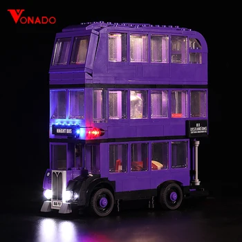 LED apgaismojums komplekts lego 75957 Harija Potera Sērijas Autobusu Radītājs Pilsētas tehnikas Bloki Rotaļlietas (Tikai Gaismas, nav bloki))