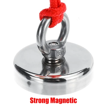 200Kg D60mm Spēcīgu Glābšanas Magnēts Pot Zvejas Magnēti Dziļi Jūras Glābšanas Zvejas Āķa Neodīma Magnēts Dārgumu Mednieki Turētājs