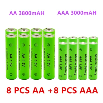 AA + AAA Uzlādējamas AA 1,5 V 3800mAh/1,5 V AAA 3000mah Sārma Bateriju Dažādi elektronikas Produkti Aizstātu Akumulators Ni-MhBattery