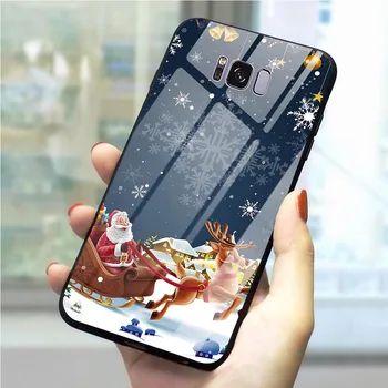 Samsung Galaxy A71 4G Vāciņš Ziemassvētku Ziemassvētki Rūdīts Stikls Telefonu Gadījumā Galaxy A71 4G Bufera Coque