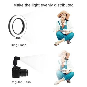5.7 collu Aptumšojami LED Ring Light Tālruņa Turētājs Stāvēt Ar Statīvu Kamera Video Filmēšanas Kameru Piederumi