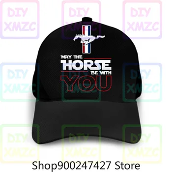 Mustang Var Beisbola Cepurīti Zirgs Ir Ar Tevi Cepures Mazgāt Atkārtoti Cepures Kokvilnas Anti Putekļu Pusi Sejas Mute