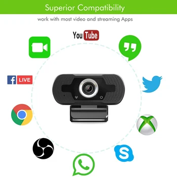 HD 1080P USB WEB Kameras auto fokusa buildin mic Augstas Izšķirtspējas 12.0 MP Web Cam Ar mic un klipu-Kameras