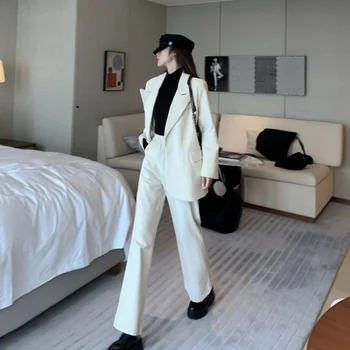 Modes Velveta Žakete, Vaļīga Komplekti Sievietēm Korejas Zaudēt Divus Gabalus Violeta Augstās Jostasvietas Bikses Uzvalki Velveta Mini Svārki Uzvalks