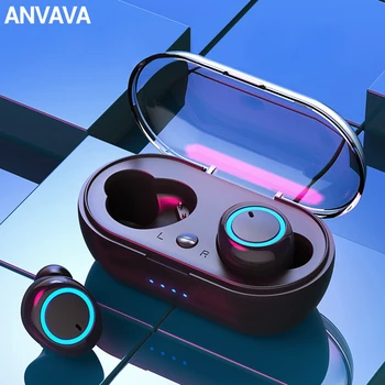 ANVAVA Bluetooth TWS Austiņas Sporta Stereo Skaņu Touch Kontroli-Auss Spēle Surround Earbuds HIFI Darbojas Bass Austiņas