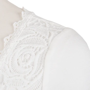 CHSDCSI Elegants Sieviešu Mežģīņu blūze Krekli bez Piedurknēm, Balts, Topi, Sieviešu apģērbu Dāmas Blusas Ikdienas Blūze Melnā Plus Lieluma Krekls