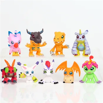 9PCS/set Digitālā Monster Oriģinālās Lelles Darbības Rādītāji Mini PVC rotaļlietas, Rotas, Kulons Dekorācijas, Dzimšanas dienas dāvanas bērniem