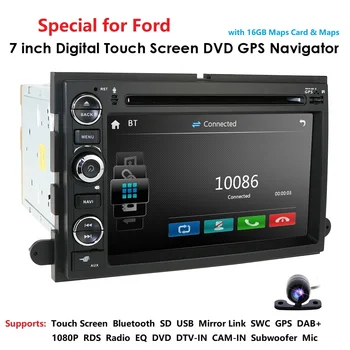 Fit Ford F150 F250/350/Edge/Fusion/Mustang In-Dash DVD Atskaņotājs, GPS Navigācija, Stereo Radio BT Stūre Ctrl 3G RDS KARTES CAM