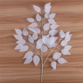 Mākslīgie Zīda Augi Ficus lapas Viltus ziedu Kāzu dekorēšana Home Hotel Veikals Puse Dekori aksesuāri 12PCS/DAUDZ
