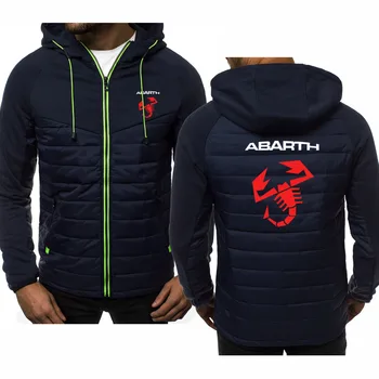 Hoodies Vīriešiem Abarth Auto Logo Drukāt sporta Krekls Pavasara, Rudens Vīriešu Jaka pelēkā vārna Modes Gadījuma rāvējslēdzēju Hoody Vīriešu Topi Apģērbi