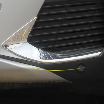 Tonlinker Eksterjers Priekšējie miglas lukturi nostāju Vāka uzlīme par Peugeot 3008/GT 2017-19 Car Styling 2 GAB ABS Chrome Vāka uzlīme