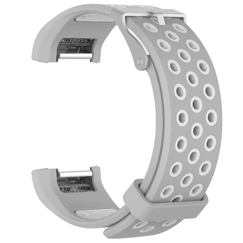 Silikona Joslas Fitbit Maksas 2 Caurumu Divu Krāsu Aproce Ūdensizturīgs Sporta Siksnu Fitbit Maksas 2 Smart Watch Band Izturīgs