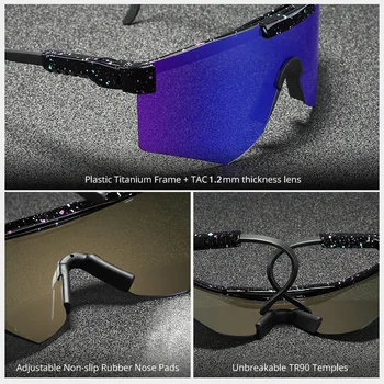 Sākotnējā Bedres Odze Sporta google TR90 Polarizētās Saulesbrilles menwomen Āra pretvēja brilles ar UV Spoguļu objektīvs