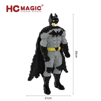 HC 9887 Super Varonis Batmaned Dark Knight 3D Modeli 3378pcs DIY Dimanta Mini Ēkas Mazo Blokus, Ķieģeļus Rotaļlieta Bērniem