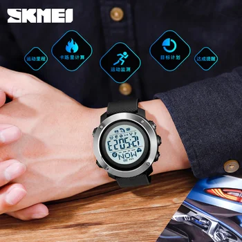Jaunu SKMEI Bluetooth Smart Skatīties Vīriešu Zīmolu Smartwatch Android Valkāt Android OS, IOS Sporta Skatīties Kompass Relógio inteligente