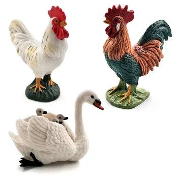 Gudrs Vistu, Pīļu, Zosu rīcības attēls saimniecības rotaļlietas, plastmasas dzīvnieku modelis Dāvanu Bērniem home decoration accessories Pvc Amatniecības statuja