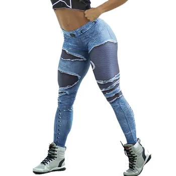 Sieviešu Džinsi Drukāt Stulpiņi Sporta Treniņu Leggins 3D Treniņu Fitnesa Elastīga Sieviešu Fitnesa Apģērbu Leggins