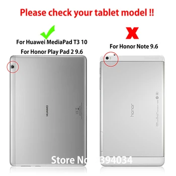 Tablete Gadījumā Huawei MediaPad T3 10 AGS-W09 AGS-L09 AGS-L03 9.6