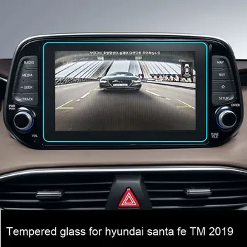 Rūdīta stikla ekrāna aizsargs hyundai Santa Fe TM 2019 2020 8inch auto navigācijas 9H rūdīta stikla ekrāna aizsargplēvi
