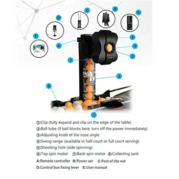Profesionālās Automātiskās Galda Teniss Roboti Sūtītājs Pitching Kalpot Mašīna Apmācības veikšanai w/ Nozvejas Neto