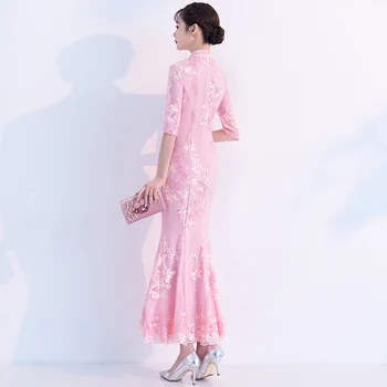 Meitene Cheongsam Ir 2021. Jaunas Ziemas Sieviešu Elegants, Svaigs, Moderns, jauns Un Uzlabots Ķīniešu Stilā DressWomens Tilla Kleita