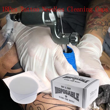 18Pcs Profesionālās Vienreizējās lietošanas Jāsterilizē Tetovējums Adatas, Peldi Putu Tīrīšanas Kausa Tetovējums Piegādēm piederumi tetovējums iekārtas