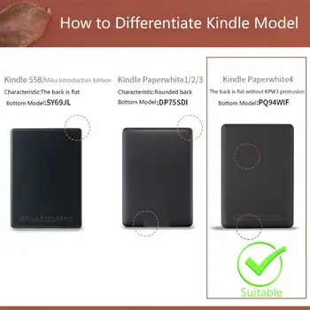 Magnētiskā Smart Case Amazon Kindle Paperwhite 4 Coque Ultra Slim eReader Vāks Iekurt Paperwhite4 ar Auto Wake/Sleep
