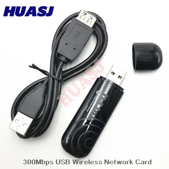 Huasj DWA-140 USB WiFi Adapteri 300Mbps Bezvadu Tīkla Kartes Adapteris 802.11 b/g/n PC Datoru Piederumi
