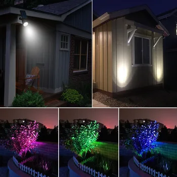 7 LED Saules gaismas Āra RGB Dārza Zāliena Saules lampas Ūdensizturīgs Prožektors Sienas lampa Nakts Sensors Pagalmā Ainavu Plūdu gaismas