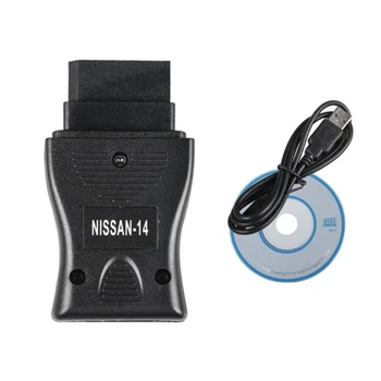 14 Pin Nissan Konsultēties Interfeiss USB Automašīnu Diagnostikas (OBD Kļūdas Kodu Kabeļu Rīks