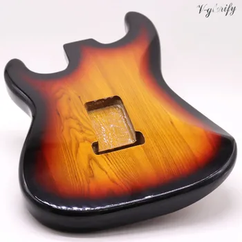 Sunburst krāsā ST elektriskā ģitāra, ķermeņa ashwood ģitāra ķermeņa piederumi ģitāru barelu iestāde labu kvalitāti