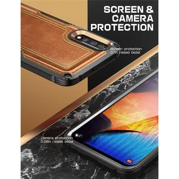 Samsung Galaxy A50/A30s Gadījumā (2019) SUPCASE UB Royal Pilna Ķermeņa Izturīgas Mākslīgās Ādas Vāks Gadījumā Ar iebūvēto Ekrāna Aizsargs
