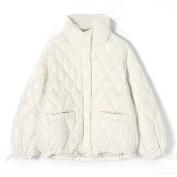 Sieviešu dūnu jaka ziemas mēteļi 2020. gadam Polsterēta silts jaunā versija īsā modes bieza pīļu apģērbi