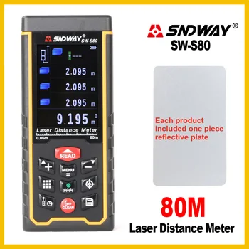 SNDWAY Laser rangefinder 120m Tilt Uzlādējams Digitālās Kameras, Lāzera Attāluma Mērītājs Laser Rangefinder