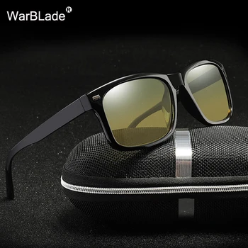 WarBlade Jaunu Vīriešu Laukumā Polarizētās Nakts Redzamības Brilles Photochromic Saules brilles Diena Nakts Brilles Anti-glare Braukšanas Saulesbrilles