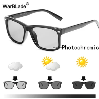 WarBlade Jaunu Vīriešu Laukumā Polarizētās Nakts Redzamības Brilles Photochromic Saules brilles Diena Nakts Brilles Anti-glare Braukšanas Saulesbrilles