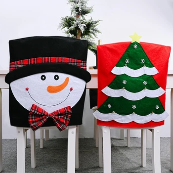 Ziemassvētku Un Santa Claus Veļa Krēsla Pārsegs Koku Ziemassvētku Rotājums Mājās Virtuvē Cristmas Ornamenti, Dekori Xmas Dāvanas 
