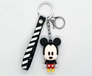 Disney Mickey Mouse Keychain Bērniem Somā Kulons Karikatūra Auto Nelielu Dāvanu, Atslēgu Piekariņi Vinnijs Minnie Dūriens Daisy Gudrs Keychain