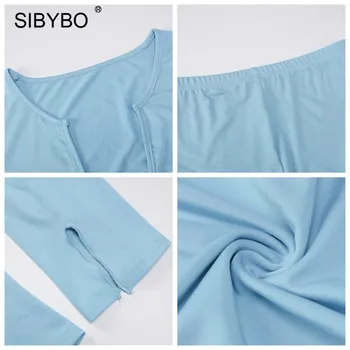 SIBYBO 2 Gabals Tērpi Sievietēm 2020. Gada Vasaras Crop Topi Aukliņu Kravas Bikses Komplekti Black Gadījuma Sportisks Treniņbikses Treniņtērpi